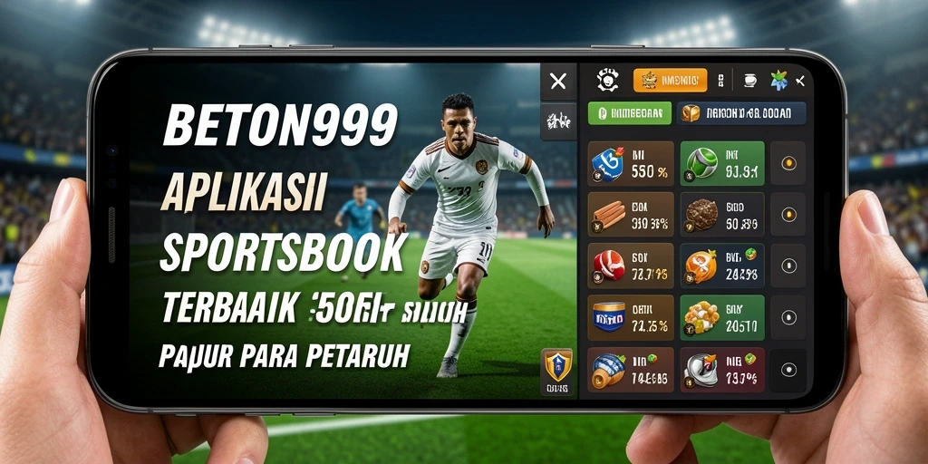 Tampilan utama aplikasi BETON999 dengan berbagai pilihan taruhan.