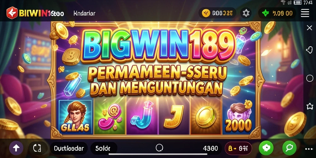 Tampilan seru gameplay BIGWIN189 dengan banyak pilihan mesin slot.