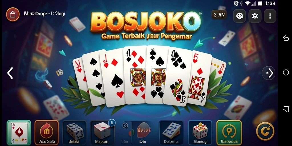 Tangkapan layar BOSJOKO menampilkan gameplay seru Domino.