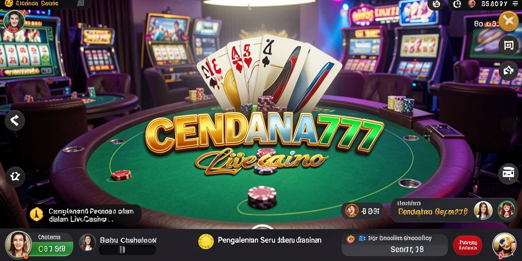 Tampilan gameplay Live Casino CENDANA777 yang menarik dan interaktif.