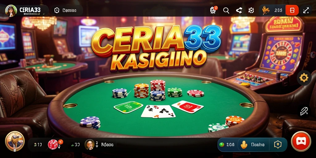 Screenshot gameplay CERIA33 menampilkan pengalaman Kasino yang mendebarkan.