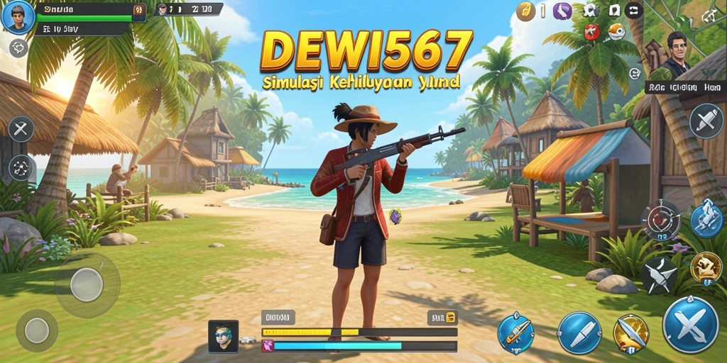 Screenshot DEWI567 menampilkan karakter dalam dunia simulasi interaktif.