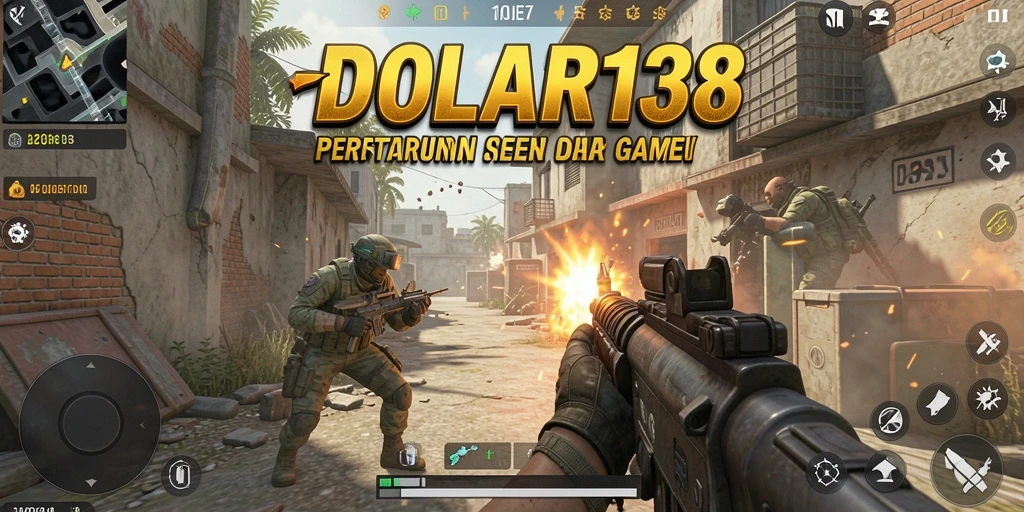Screenshot gameplay DOLAR138 yang menunjukkan aksi tembak-tembakan seru.
