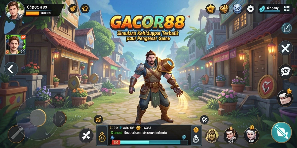 Screenshot menunjukkan gameplay GACOR88 dengan interaksi karakter yang menarik.
