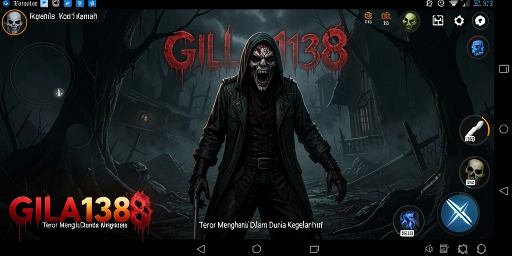 Screenshot menampilkan momen menyeramkan dalam gameplay GILA138.