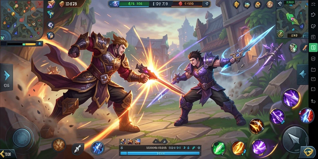 Screenshot gameplay <strong>ID678</strong> yang menunjukkan aksi strategis antar tim.