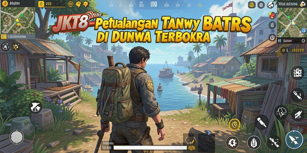 Tampilan gameplay yang menarik dari JKT8 dalam dunia terbuka.
