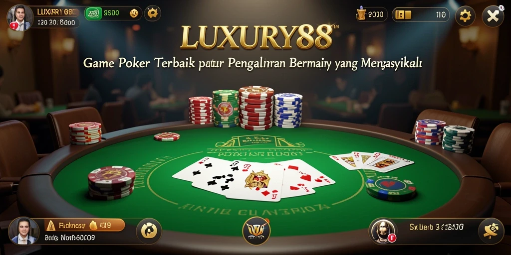 Tampilan gameplay menarik dari LUXURY88 dalam permainan poker.