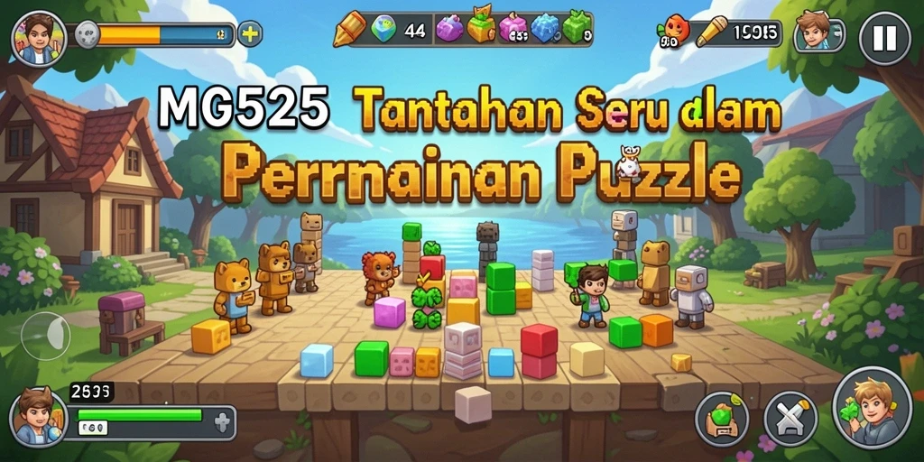 Screenshot gameplay MG525 menunjukkan tantangan menakjubkan dalam puzzle.