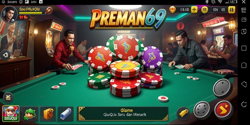 Tampilan gameplay QiuQiu yang menarik dan seru.