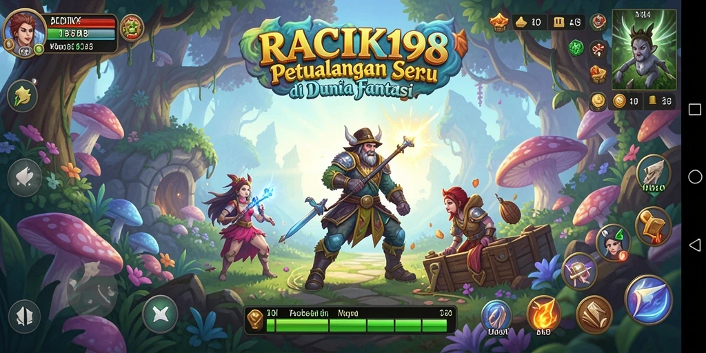 Tangkapan layar yang menampilkan aksi seru dari game petualangan RACIK198.