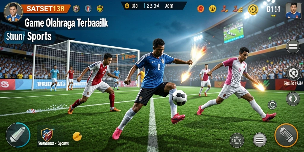 Tampilan gameplay SATSET138 yang menegangkan dalam laga olahraga.