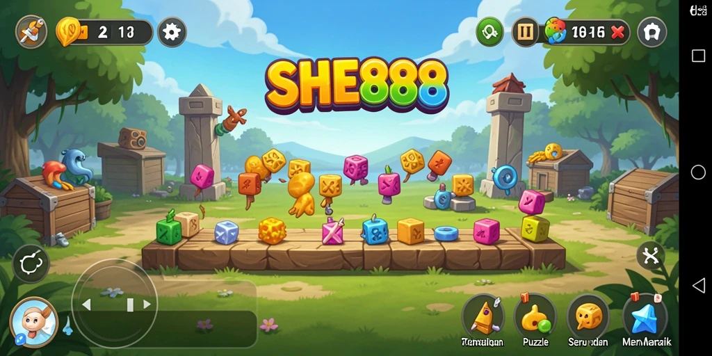 Gameplay menyeru dengan berbagai tantangan Puzzle.