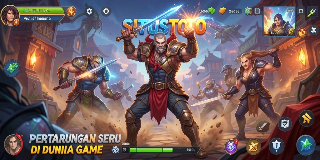 Tangkapan layar SITUSTOTO menampilkan aksi pertarungan yang intens.