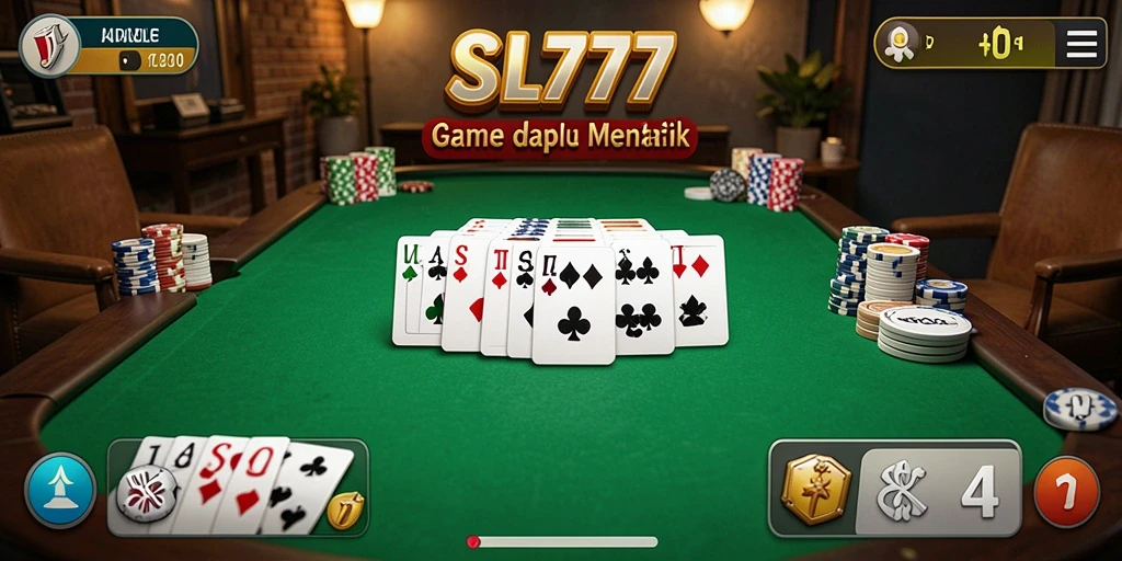 Tampilan gameplay seru dalam SL777, nikmati permainan Gaple!