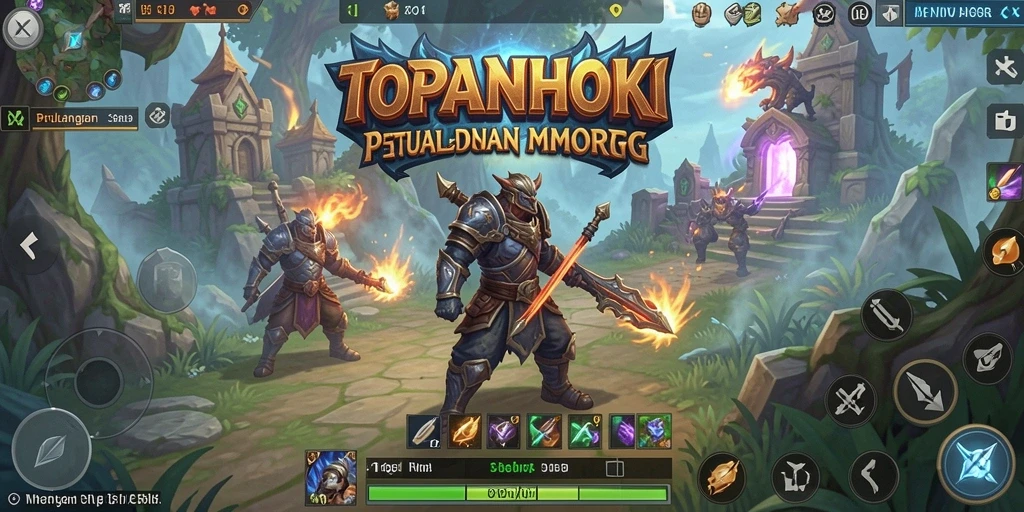 Tampilan gameplay seru dari TOPANHOKI dengan pertempuran yang dinamis.